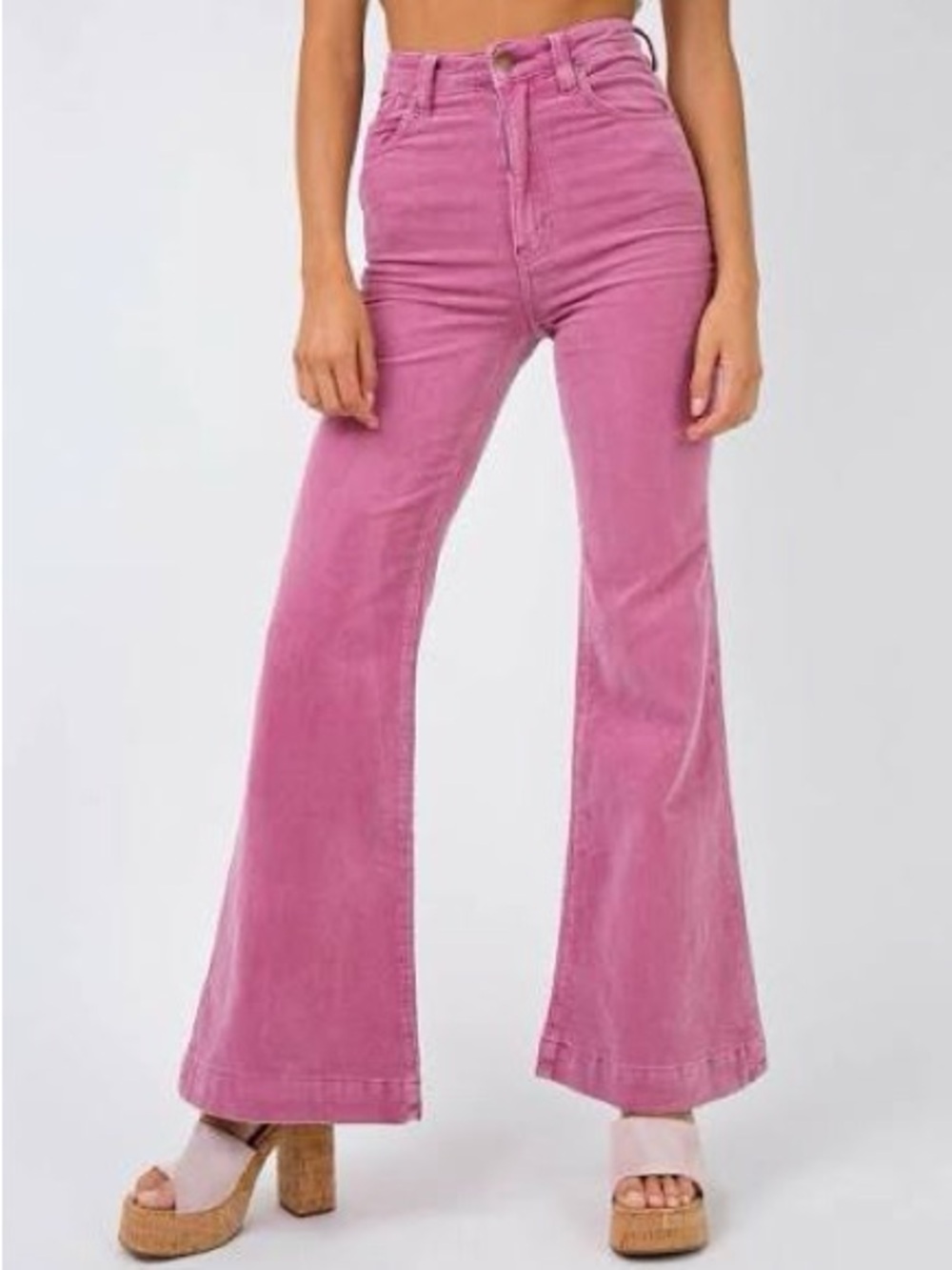 Rolla’s East Coast Flare Pant - Pink Corduroy